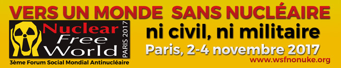 Forum Social Mondial Antinucléaire à Paris du 2 au 4 novembre